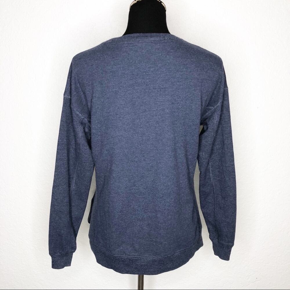 Wildfox navy blue SOCIAL embroidered sweatshirt size Extra Small XS - Picture 3 of 14